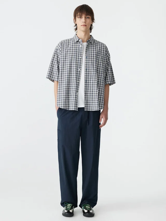 Bassike Cotton Check Short Sleeve Shirt from bassike, photo 1 of 1
