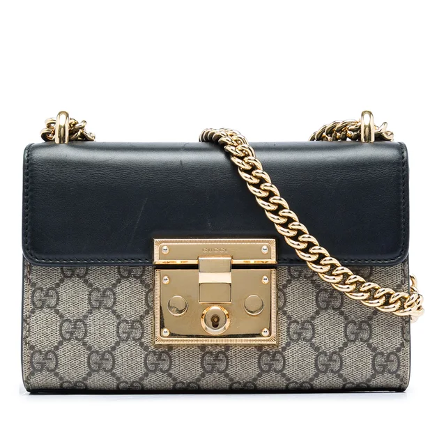 Black Gucci Small GG Supreme Padlock Crossbody in Black Coated canvas from Designer Revival, photo 1 of 1