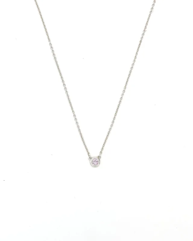 Tiffany & Co. Pink Sapphire by the Yard Silver Necklace in Pink from A Retro Tale