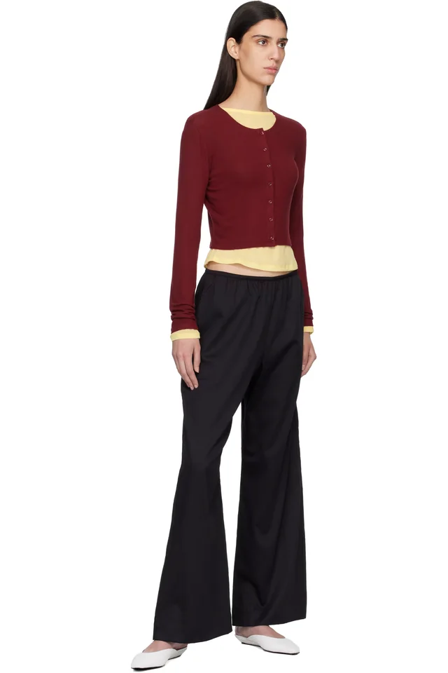 LESET Red Lauren Crop II Cardigan, photo 4 of 4 from SSENSE