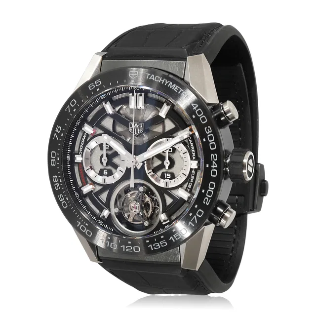 TAG Heuer Carrera Car5a8y.fc6377 Mens Watch Ceramic-Titanium Black Ceramic/titanium Wrist in Black Ceramic from HEWI