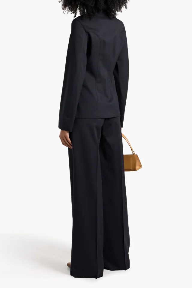 Veronica De Piante Noor Wool-Blend Twill Jacket in Blue, photo 3 of 4 from THE OUTNET