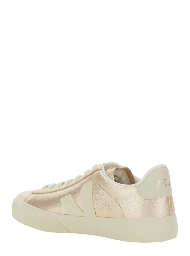 VEJA Sneaker 'Campo' with Contrast Heel with Lettering Logo and Logo Patch on the Side in Metallic Leather Unisex in 100% Organic Traced leather, photo 5 of 7 from Gaudenzi Boutique