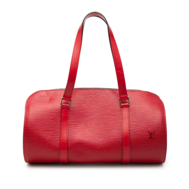 Red Louis Vuitton Epi Soufflot Handbag in Red Leather from Designer Revival