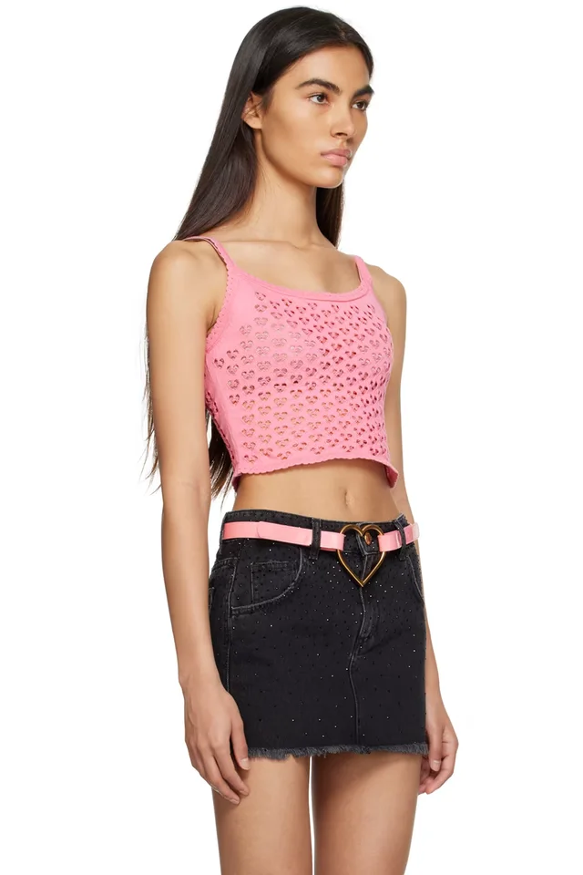 Blumarine Pink Heart Tank Top, photo 2 of 2 from SSENSE