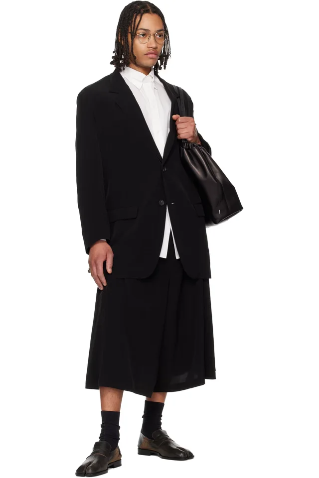 YOHJI YAMAMOTO White Cotton Broad Double Collar Shirt, photo 4 of 4 from SSENSE