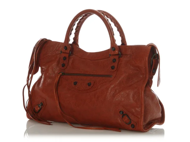Balenciaga 2011 Orange Brûlée Agneau Classic City in Orange Lambskin from Ann's Fabulous Finds, photo 3 of 9