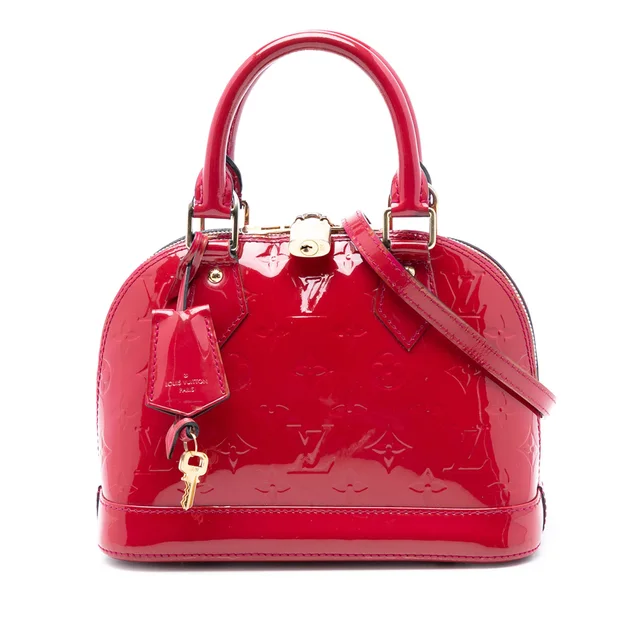 Pink Louis Vuitton Monogram Vernis Alma BB Satchel in Pink Leather from Designer Revival, photo 1 of 1