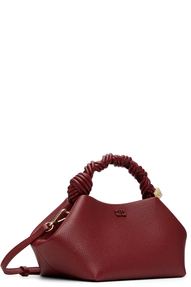GANNI Red Grained Small Bou Bag, photo 2 of 4 from SSENSE