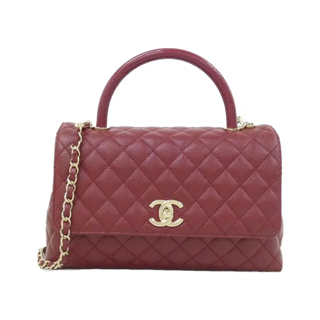 Chanel Bag Handbag Burgundy in Burgundy Caviar leather from The Reluxe