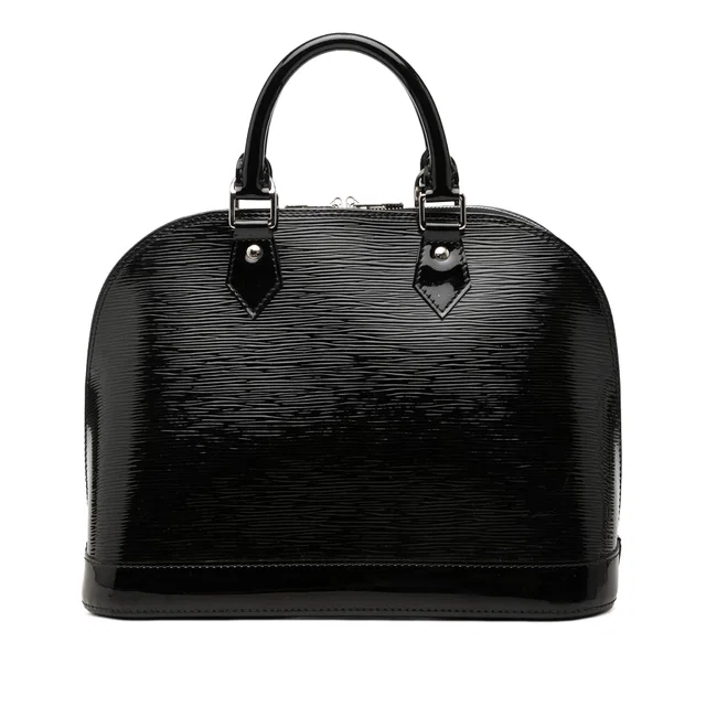 Black Louis Vuitton Electric Epi Alma PM Handbag in Black Leather from Designer Revival