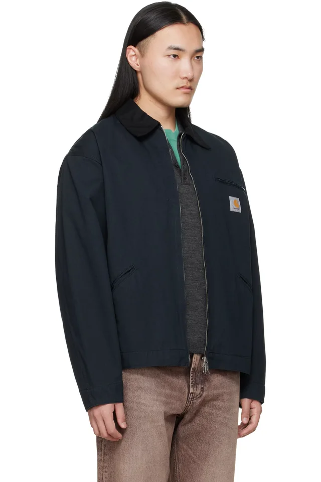 Carhartt Work In Progress Navy OG Detroit Jacket, photo 2 of 4 from SSENSE