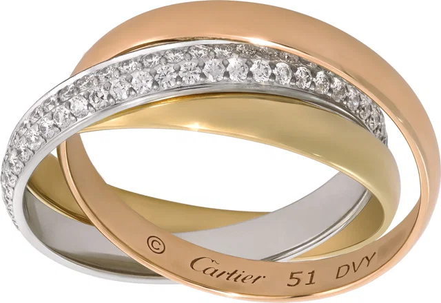 Cartier Trinity Ring in White Yellow Gold from Gray And Sons