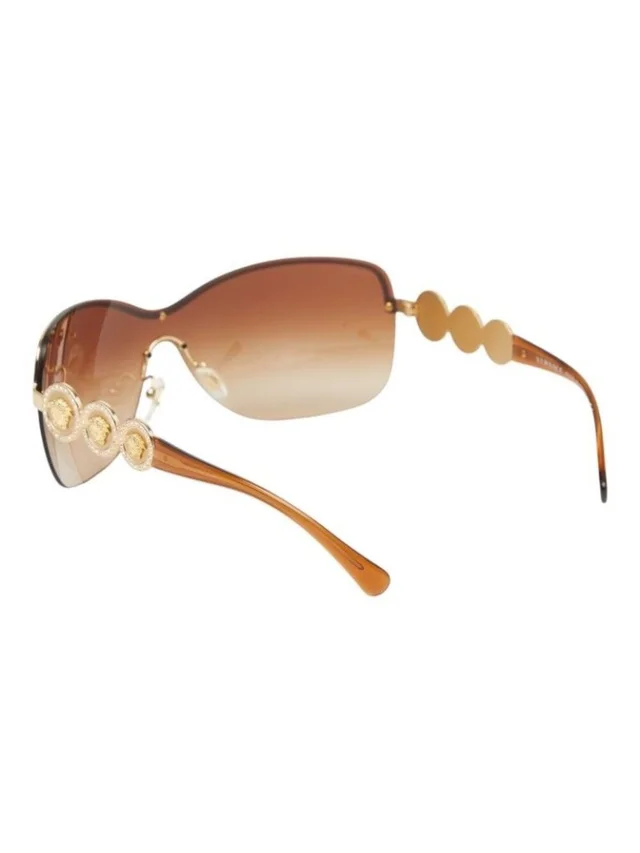 Versace Medusa Sunglasses Brown Gold Acetate Plated 1- Eyewear in gold|brown|red from Poshmark, photo 2 of 6