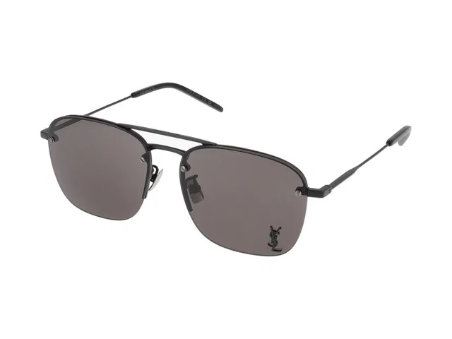 Saint Laurent Sl Sunglasses — Black Metal in Black from HEWI