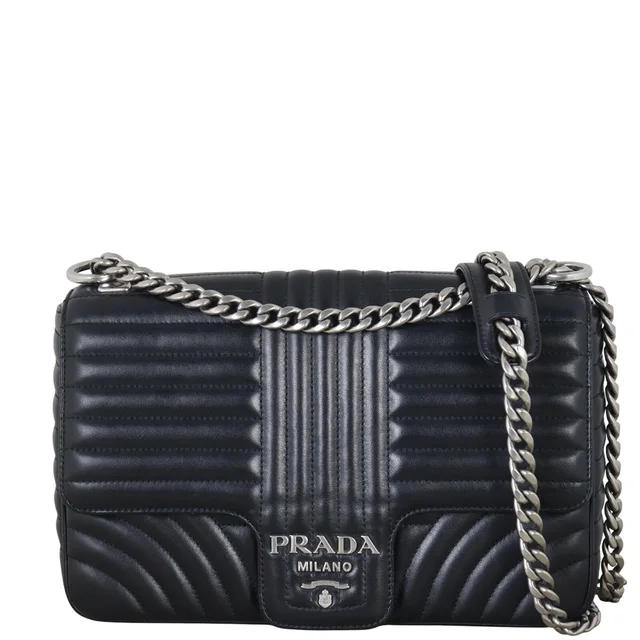 Prada Diagramme Large Shoulder Bag in Calfskin from Luxe.It.Fwd