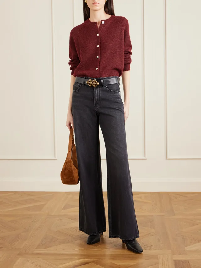 VERONICA BEARD Kasey mid-rise wide-leg jeans in Grey, photo 2 of 2 from NET-A-PORTER (Canada)