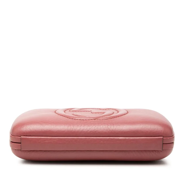 Pink Gucci Calfskin Soho Clutch on Chain Crossbody Bag in Pink Calfskin from Designer Revival, photo 2 of 2