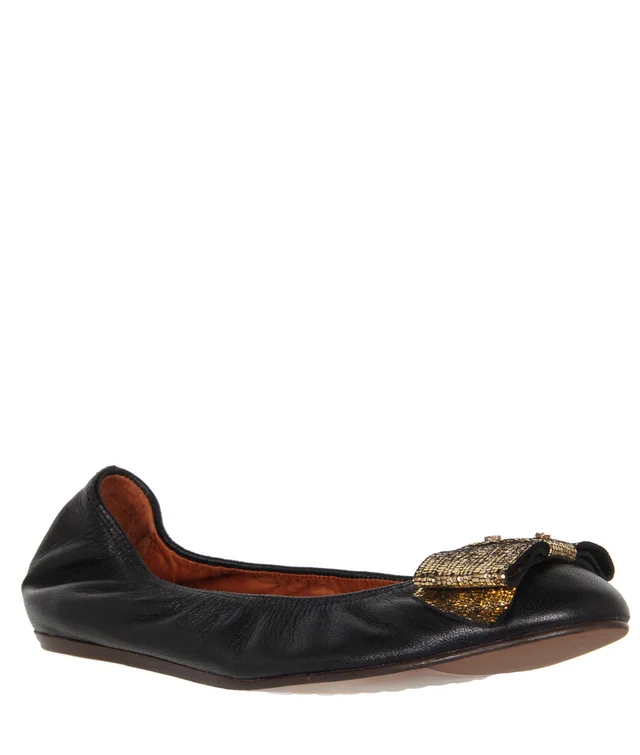 Lanvin Ballerina with Screw Bow, Gold/Black from Cultstatus, photo 1 of 1