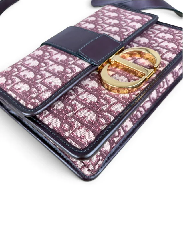 Dior Burgundy Oblique 30 Montaigne Flap in Burgundy Canvas from Season 2 Consign, photo 8 of 9