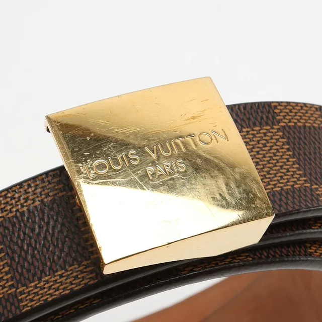 Louis Vuitton Damier Ebene Belt Size 85 cm in Brown Canvas from A Retro Tale, photo 4 of 6