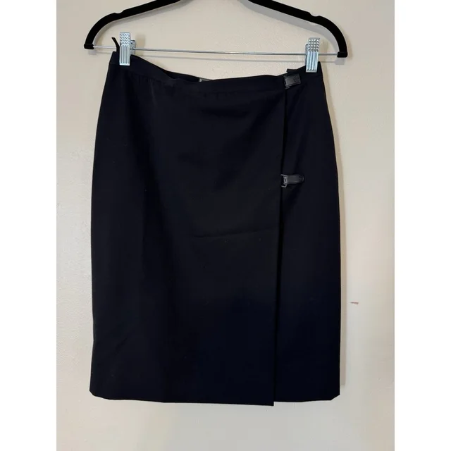 Versace Couture - Vintage Runway Black Wool Mini Skirt Size 42 It in black Wool from Poshmark