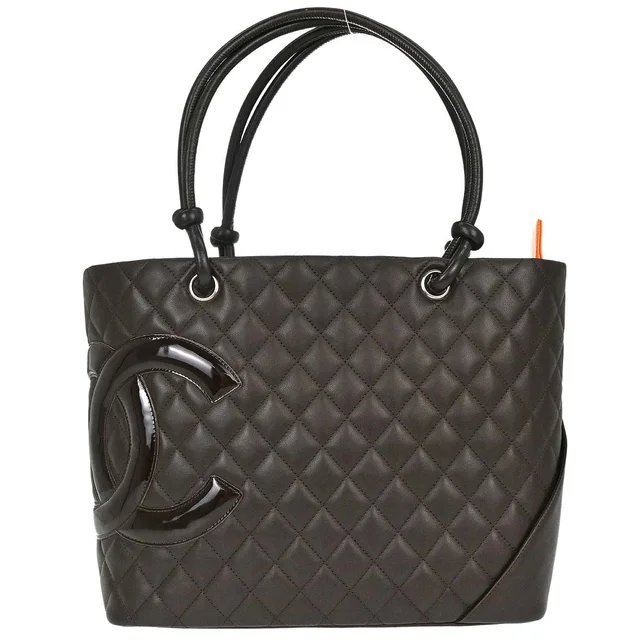 Chanel 2005-2006 Brown Calfskin Cambon Ligne Tote Handbag in Brown Calfskin from AMORE Vintage Tokyo