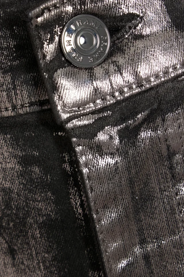Frame Le Sleek Straight High-Rise Metallic Straight-Leg Jeans, photo 4 of 4 from THE OUTNET