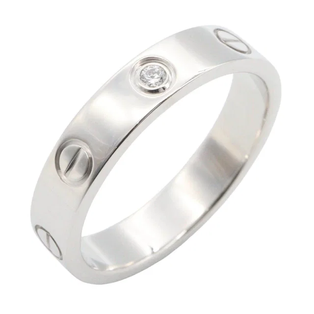 Cartier Mini Love Ring Au750 Diamond Ring Size 53 from LuxUness