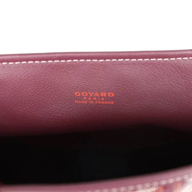 Goyard Goyardine Burgundy Anjou Mini Bag Palladium Hardware in Burgundy Canvas from Madison Avenue Couture, photo 9 of 9