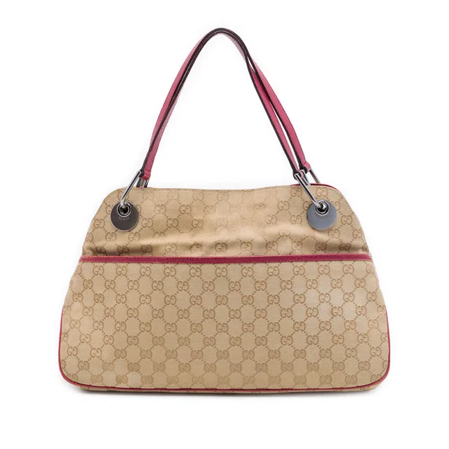 Red Gucci GG Canvas Eclipse Shoulder Bag in Red Canvas from Designer Revival