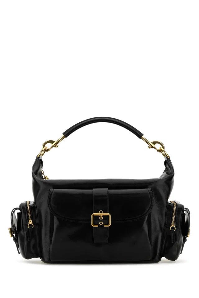 Chloé Camera Shoulder Bag — Black in Black Calfskin from HEWI