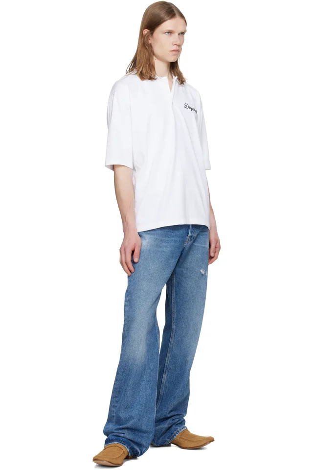 White 'Dsquared2 Signature' Tennis Fit Polo, photo 4 of 4 from SSENSE