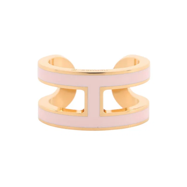 Hermès Pop Ash Ear Cuff Rose Dragee Lacquer Gold Plated in Pink from GALLERY RARE