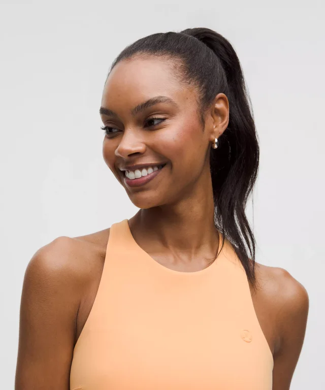 lululemon Scallop-Hem High-Neck Tennis Tank Top *Medium Support, B/C Cup in Rock Melon, photo 4 of 5 from lululemon
