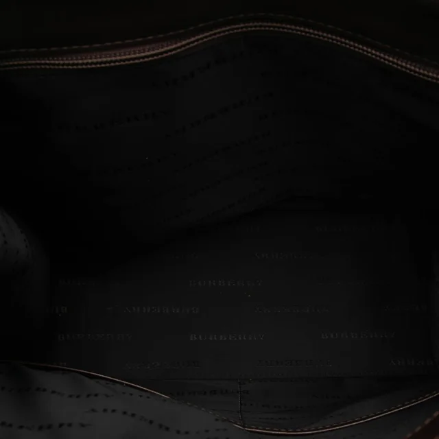 Beige Burberry House Check Canvas Convertible Tote Satchel in Beige Canvas from Designer Revival, photo 4 of 6