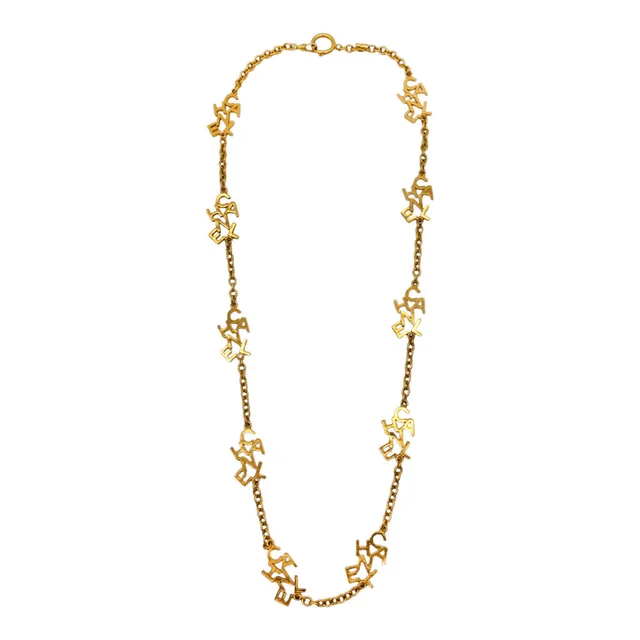 Chanel Logo Letter Long Necklace from Clotheshorse Anonymous
