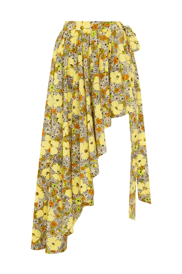 2504 - RESORT 26 ORANGE BLOSSOM ASSYMETRIC SKIRT from Alemais, photo 1 of 1