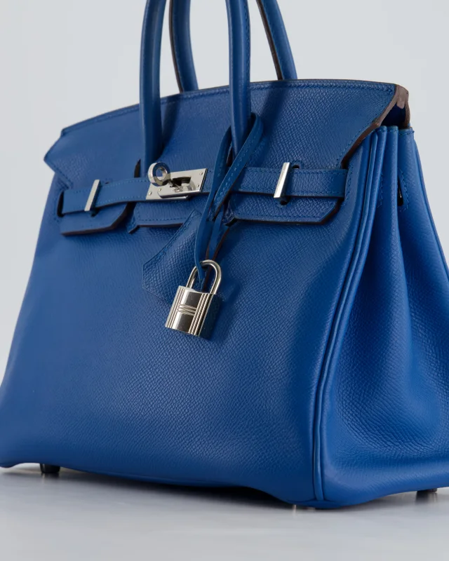 Hermès Birkin 25 Retourne Bag in Blue Epsom leather from Sellier, photo 15 of 26