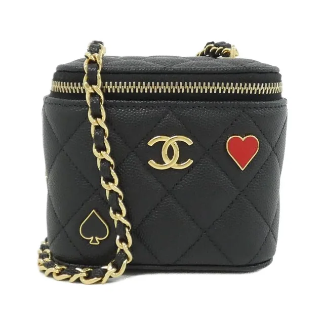 Chanel Shoulder Bag Black in Black Caviar leather from The Reluxe