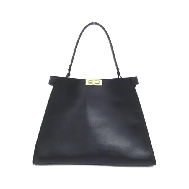 Fendi Way Large 8BN369 AWPF Shoulder Bag in F1DDQ/BLACK+CHOCOLATE (F1DDQ/Black + Chocolate) / GOLD hardware calf/suede from KOMEHYO