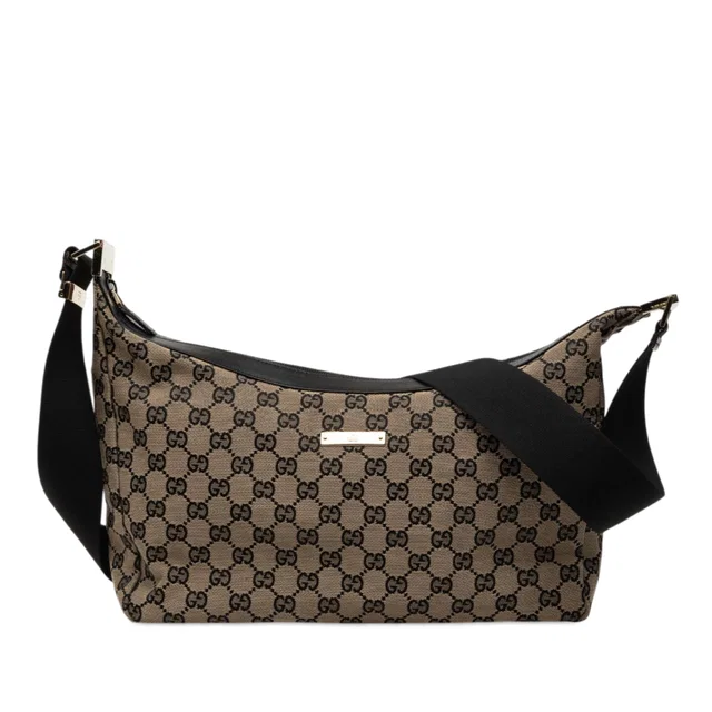 Beige Gucci GG Canvas Crossbody in Beige Canvas from Designer Revival