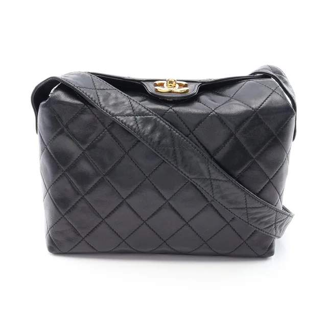 Chanel Shoulder Bag Quilted Black Lambskin in Black Lambskin from The Reluxe