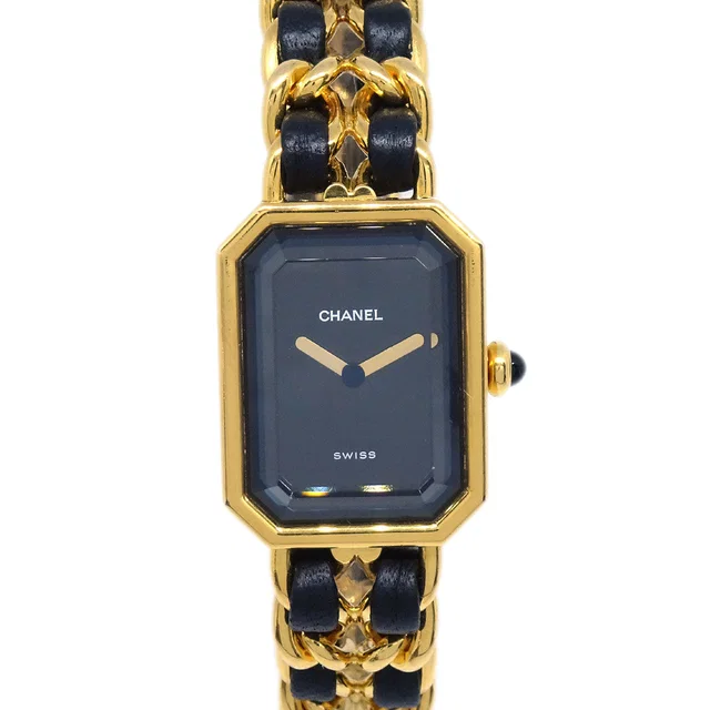 Chanel Premiere Watch Gold #XL in Gold Leather from AMORE Vintage Tokyo