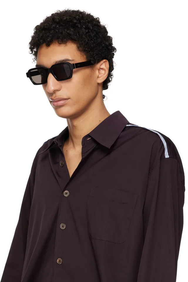 RETROSUPERFUTURE Black Caro Sunglasses, photo 4 of 4 from SSENSE
