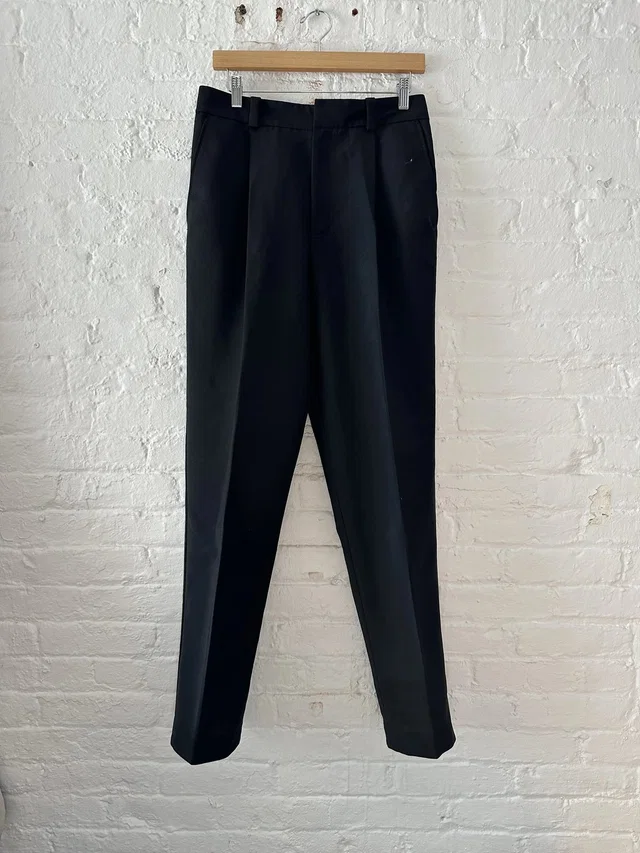 Acne Studios Wool/Mohair Pleated Trousers in black Wool from Grailed