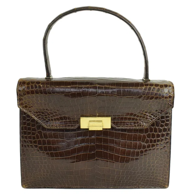 Hermès Vintage Crocodile Top Handle Bag in Crocodile from HEWI