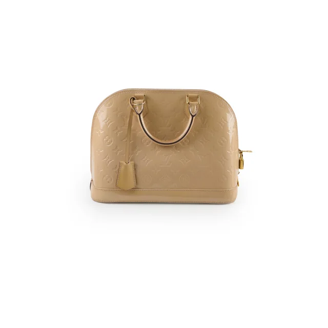 Louis Vuitton Alma Vernis PM Beige in Beige from The Purse Affair