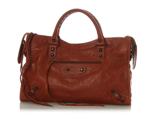 Balenciaga 2011 Orange Brûlée Agneau Classic City in Orange Lambskin from Ann's Fabulous Finds, photo 2 of 9