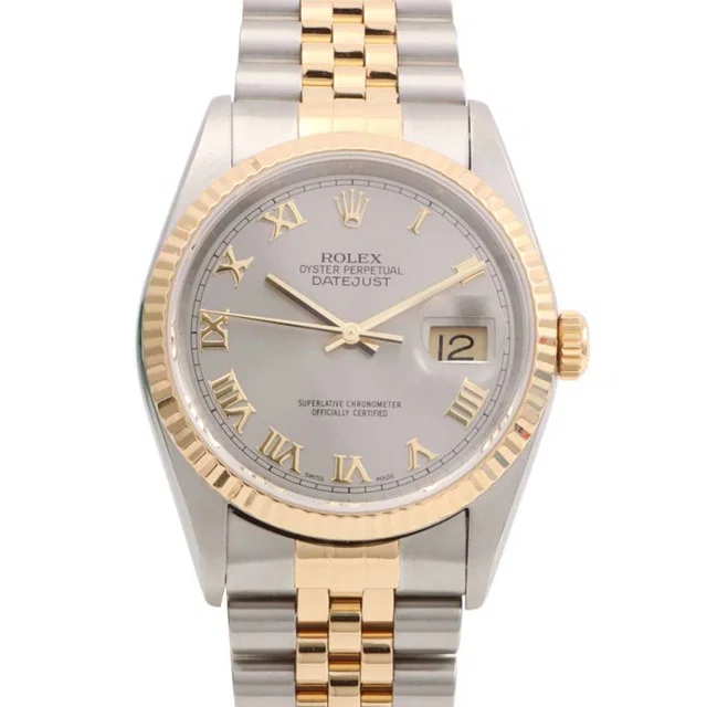 Rolex 2001 Datejust 36mm 16233 Automatic Silver Roman in Silver from VINTAGE QOO TOKYO